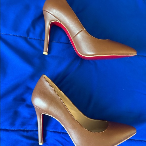Christian Louboutin Shoes - Christian Louboutin Brown Heels with Signature Red Soles